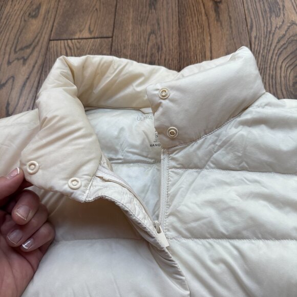 Uniqlo Ultra Light Down Jacket Women’s XL Off-White 750 Fill Power Packable - Picture 7 of 12